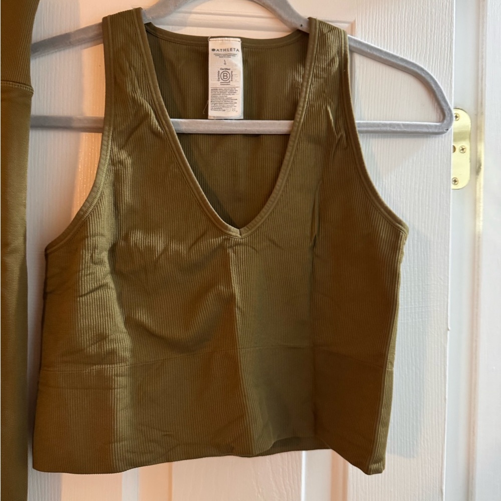 Athleta Aurora Seamless Crop Rib Tank